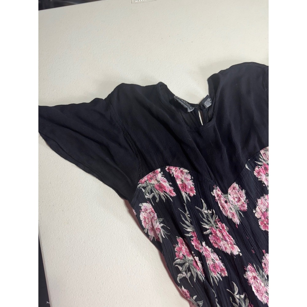 Starina Black Floral Maxi Vintage Dress - Picture 6 of 16